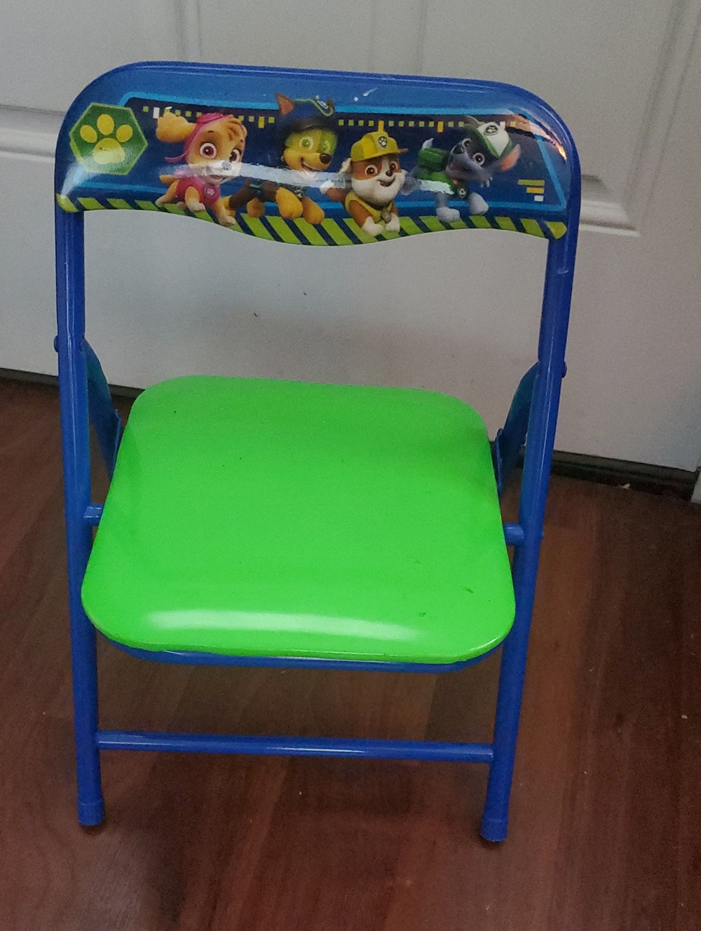 PAW Patrol Kids Chair - Blue Frame with Green Seat Does Not Fold, Preowned